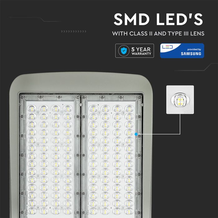 V-TAC LED Farola - Samsung - 140lm/w - IP65 Impermeable - Gris - 200W - 28000 Lúmenes - 4000K-extra-7.webp