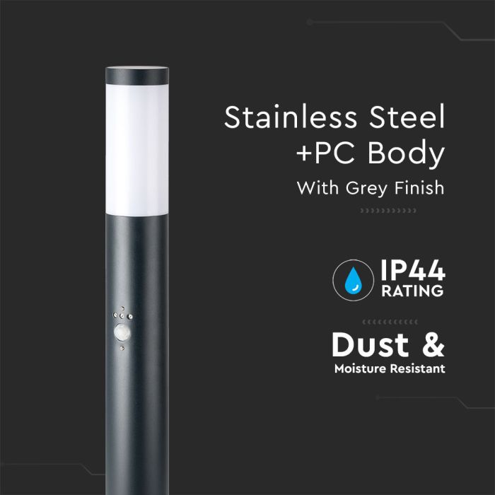 V-TAC Pilona de exterior - IP44 - Gris-extra-4.webp