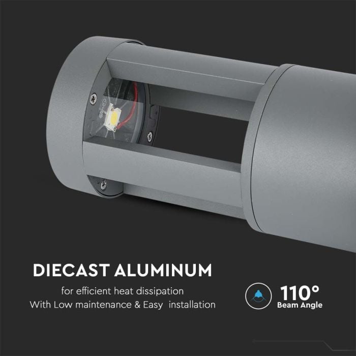 V-TAC Luz de Bolardo Exterior - IP65 Impermeable - Gris - 10W - 1000 Lumens - 6400K - 25CM-extra-3.webp