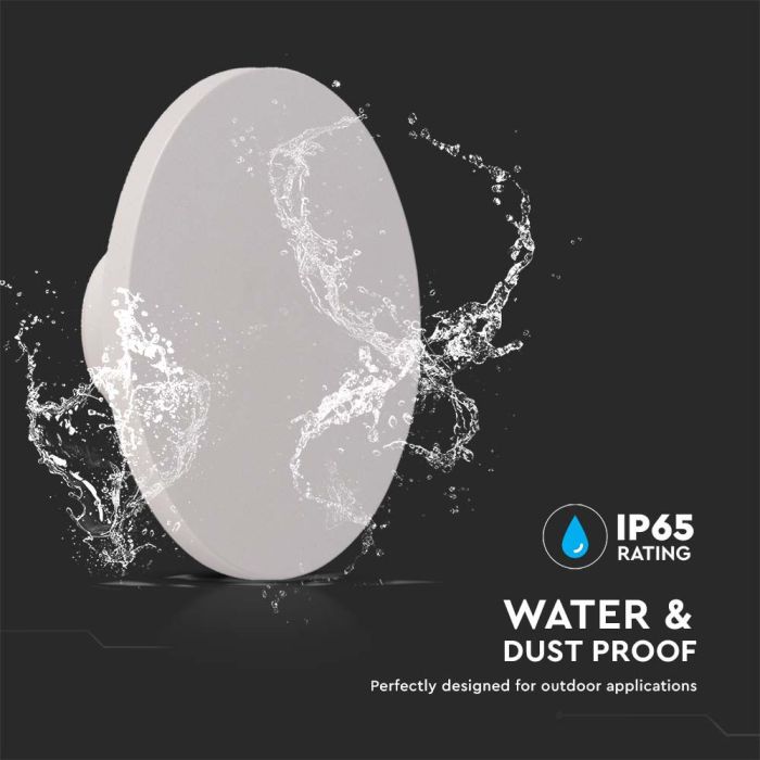 Aplique Moderno LED V-TAC - 100lm/w - IP65 Estanco - 12W - 1200 Lumens - 3000K - 160MM-extra-6.webp