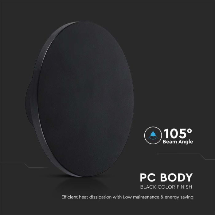 Aplique Moderno LED V-TAC - 100lm/w - IP65 Estanco - 12W - 1200 Lumens - 3000K - 160MM-extra-5.webp