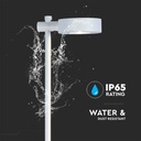 V-TAC Lámpara de Bolardo de Exterior - IP65 Impermeable - Cuerpo Blanco - 6W- 520 Lumens - 3000K-extra-5.webp