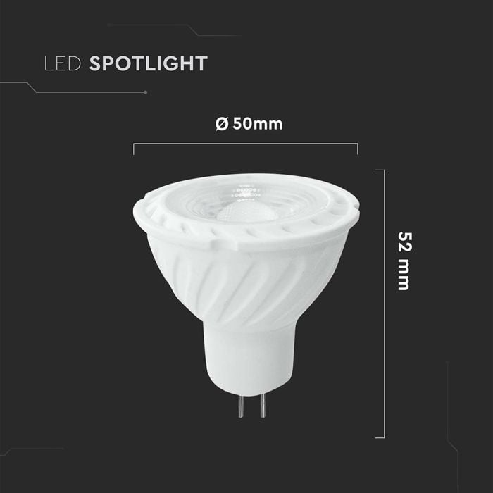 V-TAC LED Dicroica - MR16 - Lente 38° - IP20 - Blanco - 6W - 445 Lumens - 4000K-extra-2.webp