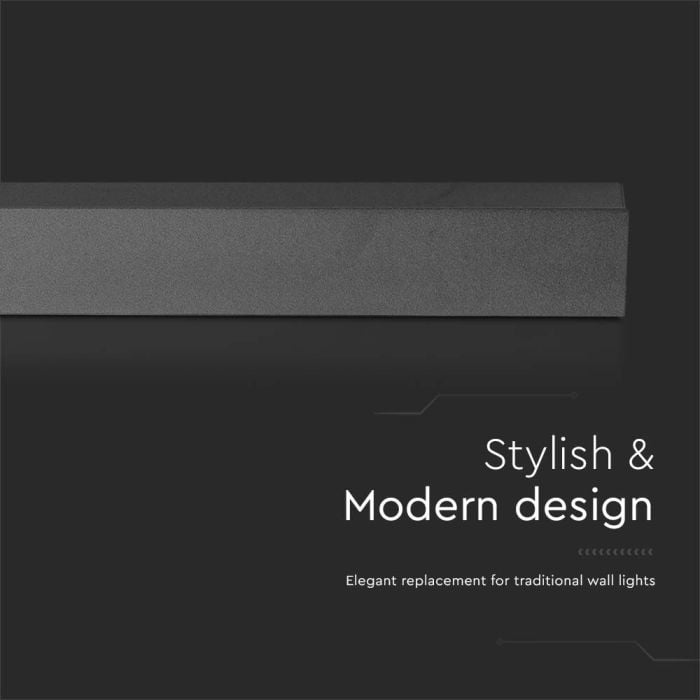 V-TAC LED Aplique Moderno - IP65 Impermeable - Cuerpo Antracita - 16W- 2250 Lumens - 4000K-extra-4.webp