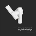 V-TAC LED Aplique Moderno - Foco 2 Vias - IP44 - Cuerpo Blanco - 6W- 620 Lumens - 3000K-extra-4.webp