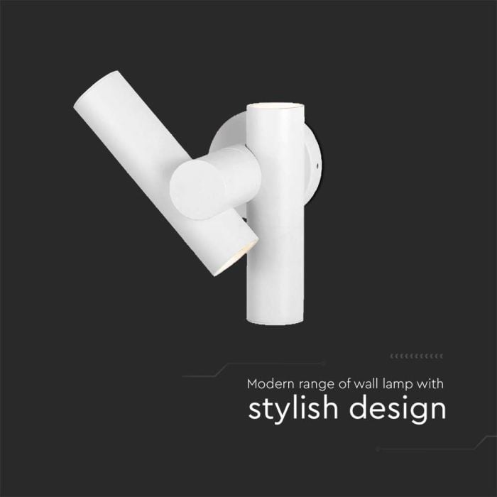 V-TAC LED Aplique Moderno - Foco 2 Vias - IP44 - Cuerpo Blanco - 6W- 620 Lumens - 4000K-extra-4.webp