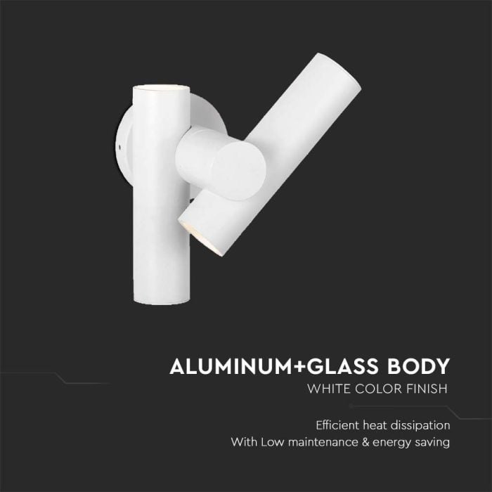 V-TAC LED Aplique Moderno - Foco 2 Vias - IP44 - Cuerpo Blanco - 6W- 620 Lumens - 4000K-extra-5.webp