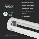 V-TAC LED Bolardo - IP65 Impermeable - Blanco - 10W - 450 Lumens - 6400K - 80CM-extra-1.webp