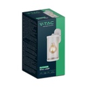 V-TAC Lámpara de Pared Exterior - UP - Down - Accesorios de Pared - Soporte E27 - IP44 - Blanco Mate-extra-6.webp