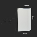 V-TAC Aplique Exterior - UP - Down - Accesorios de Pared - Soporte GU10 - IP44 - Blanco-extra-6.webp