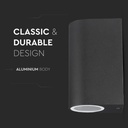 V-TAC Aplique Exterior - UP - Down - Accesorios de Pared - Soporte GU10 - IP44 - Negro-extra-8.webp