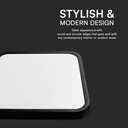 V-TAC LED Plafón cuadrado - Samsung - IP44 - Negro - 18W- 1830 Lumens - 3000K - 250MM-extra-4.webp