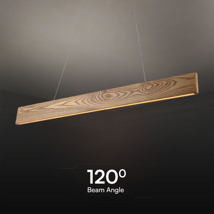 V-TAC Lámpara de techo de diseño - IP20 - Madera + Blanco - 18W- 2100 Lumens - 3000K-extra-4.webp