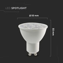 V-TAC LED Dicroica - Samsung - GU10 - Lente 10° - Blanco - 6W - 445 Lumens - 3000K-extra-2.webp