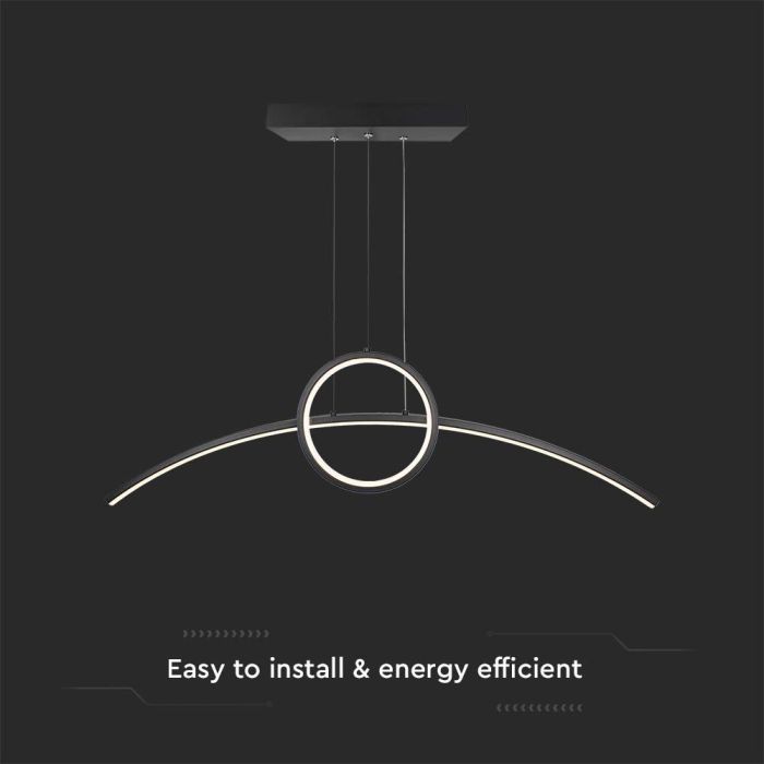 V-TAC Lámpara de Techo de Diseño - IP20 - Cuerpo Negro - 30W - 3200 Lumens - 4000K-extra-4.webp