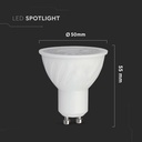 V-TAC LED Dicroica - GU10 - Lente 110° - IP20 - Blanco - 6W - 445 Lumens - 3000K-extra-2.webp