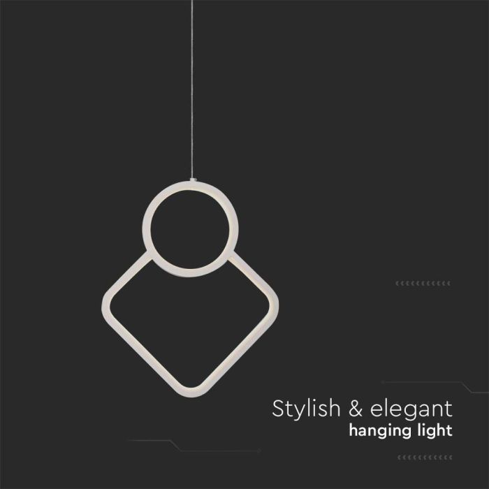 V-TAC Lámpara de Techo de Diseño - IP20 - Cuerpo Blanco - 12W - 1300 Lumens - 4000K-extra-5.webp