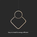 V-TAC Lámpara de Techo de Diseño - IP20 - Cuerpo Negro - 12W - 1300 Lumens - 4000K-extra-4.webp