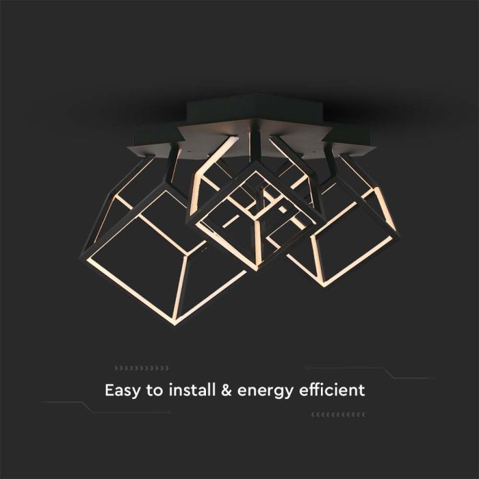 Luz de Techo de Diseño - IP20 - Cuerpo Negro - 46W- 4900 Lumens - 3000K-extra-4.webp