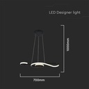 V-TAC Lámpara de techo de diseño - IP20 - Negra - 18W - 2260 Lumens - 3000K-extra-3.webp