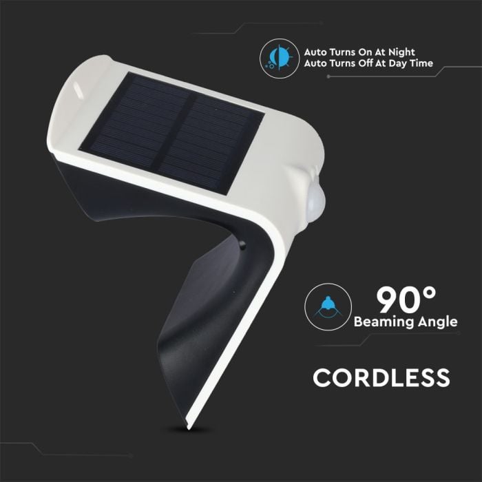 Aplique Solar V-TAC - IP65 Estanco - Blanco - 3W - 400 Lumens - 4000K + 3000K-extra-8.webp