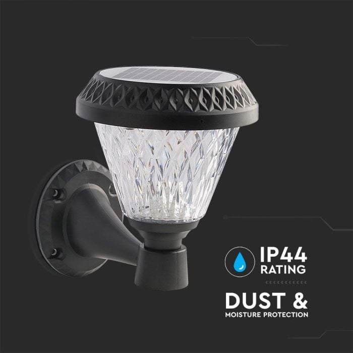 Aplique Solar V-TAC - IP44 - Negro - 0.8W- 75 Lumens - 3IN1-extra-8.webp