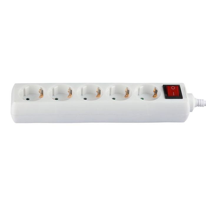 V-TAC Adaptadores y Tomas de Corriente - 5 Vías - Toma de Extensión para Interruptor - IP20 - Blanco - 5m de Cable-extra-10.webp