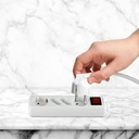 V-TAC Adaptadores y Tomas - 4 Vías - Interruptor Extensión Toma - IP20 - Blanco - 1.5m Cable-extra-1.webp