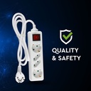 V-TAC Adaptadores y Tomas - 4 Vías - Interruptor Extensión Toma - IP20 - Blanco - 1.5m Cable-extra-7.webp