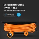 V-TAC Cable de extensión de alta resistencia - IP44 - Naranja y Negro - 15m de cable-extra-1.webp