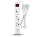 V-TAC Adaptadores y Enchufes - 4 Vías - Interruptor USB Enchufe de Extensión - Blanco - 1,4 m de cable-extra-3.webp