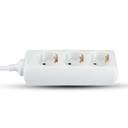 Adaptadores y tomas V-TAC - 3 vías - Alargadera - IP20 - Blanco - Cable de 1,5 m-extra-2.webp