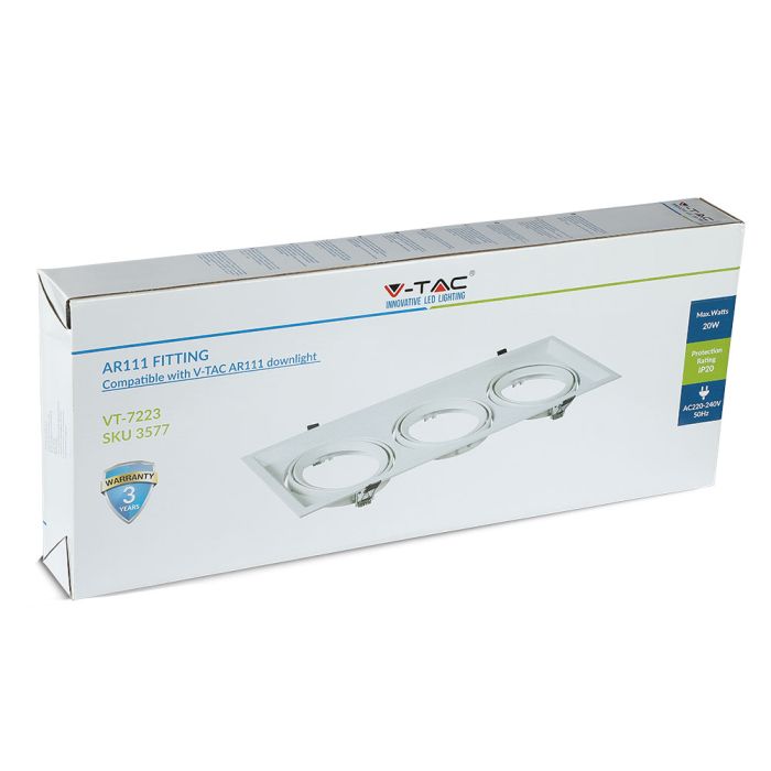 V-TAC LED Aro - Accesorios AR111 - IP20 - Blanco-extra-8.webp