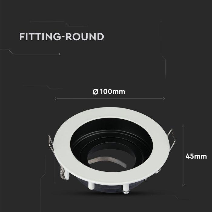 V-TAC LED Aro redondo - Empotrable - GU10 - IP20 - Blanco-extra-2.webp