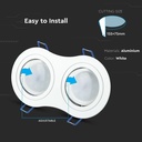 V-TAC LED Aro redondo - Empotrable - GU10 - IP20 - Blanco-extra-4.webp