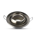 V-TAC LED Aro redondo - Empotrable - GU10 Ángulo Cambiante - IP20 - Níquel Satinado-extra-6.webp