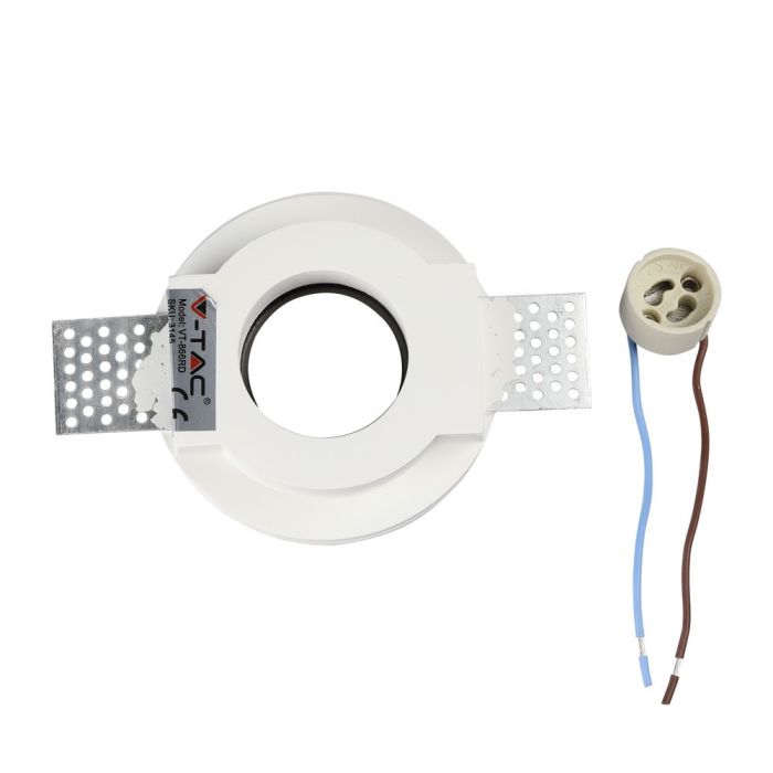 V-TAC LED  Aro de yeso redondo - Empotrable - GU10 - IP20 - Blanco + Negro-extra-7.webp