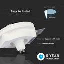 V-TAC LED  Aro de yeso redondo - Empotrable - GU10 - IP20 - Blanco + Cromo-extra-4.webp