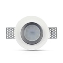 V-TAC LED  Aro de yeso redondo - Empotrable - GU10 - IP20 - Blanco + Cromo-extra-5.webp