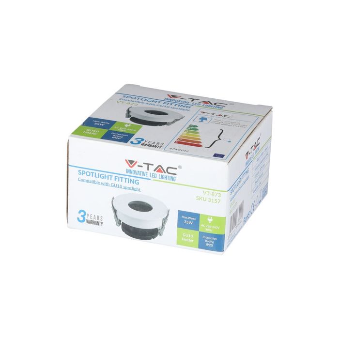 V-TAC LED Aro redondo - Empotrable - GU10 - IP20 - Blanco + Negro-extra-9.webp