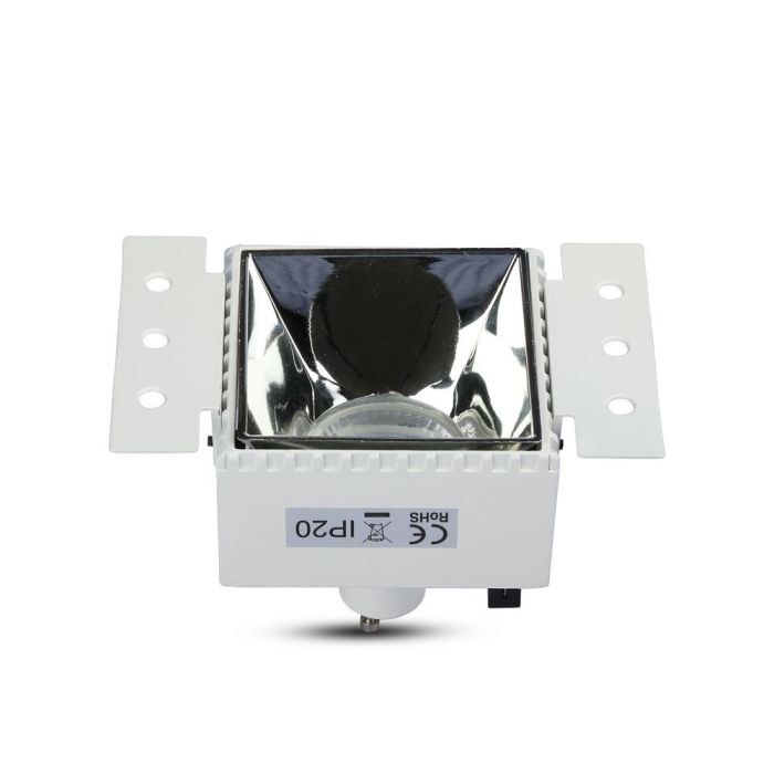 V-TAC Aro cuadrado LED - Reflector - GU10 - Blanco + Cromo-extra-7.webp