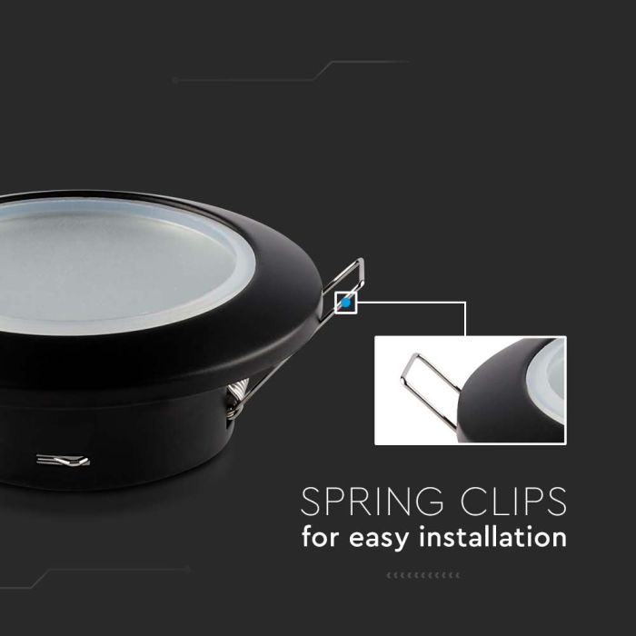 V-TAC LED Aro - Empotrables - GU10 - IP44 - Negro-extra-4.webp