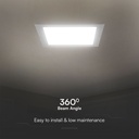 V-TAC LED Mini Panel - Samsung - Retroiluminado Empotrado - IP20 - Blanco - 24W- 2500 Lúmenes - 3000K-extra-5.webp