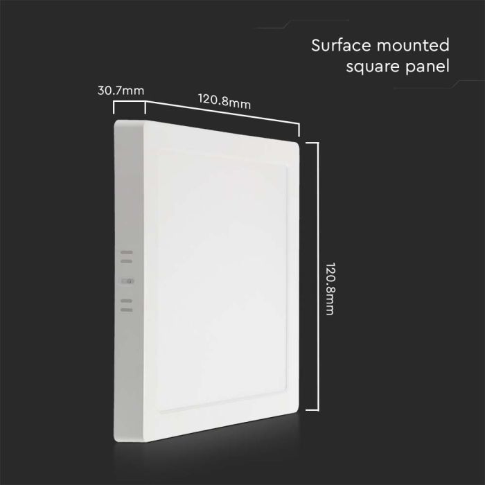 Mini panel LED V-TAC - Superficie retroiluminada - IP20 - Cuerpo blanco - 6W- 660 Lúmenes - 3000K-extra-3.webp