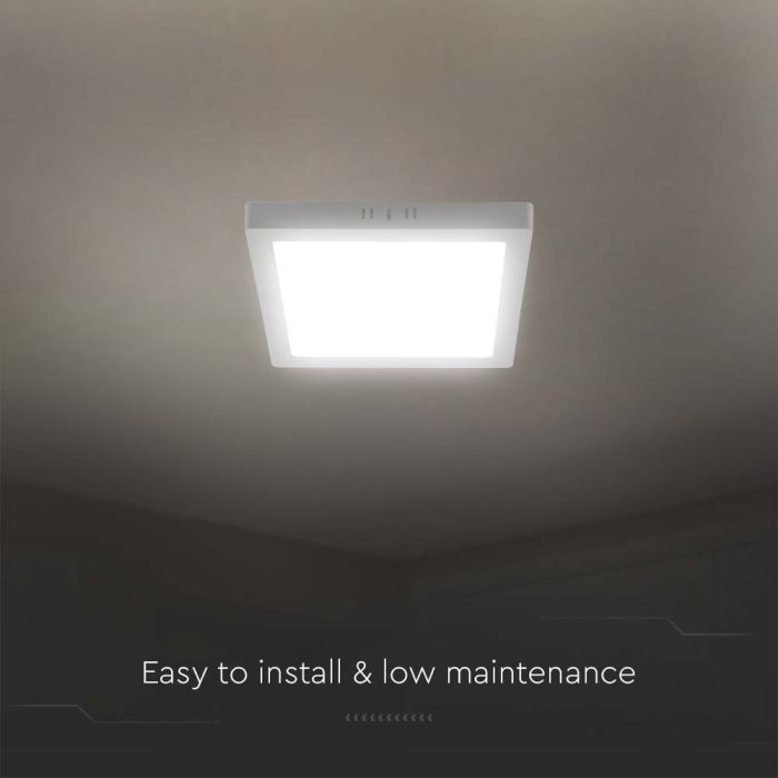 Mini panel LED V-TAC - Superficie retroiluminada - IP20 - Cuerpo blanco - 18W- 1980 Lúmenes - 4000K-extra-5.webp