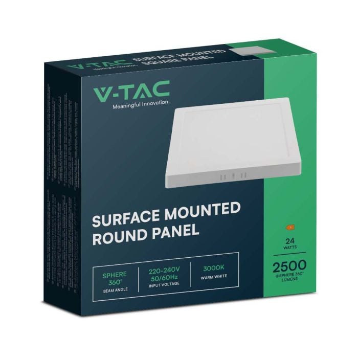 Mini panel LED V-TAC - Superficie retroiluminada - IP20 - Cuerpo blanco - 24W- 2640 Lúmenes - 6500K-extra-6.webp