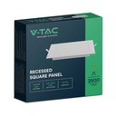 V-TAC LED Mini Panel - Retroiluminado Empotrado - IP20 - Cuerpo Blanco - 24W- 2500 Lumens - 3000K-extra-6.webp