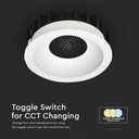 V-TAC LED Down Light - Bridgelux - IP20 - Blanco + Negro - 24W - 2540 Lumens - 3IN1-extra-6.webp