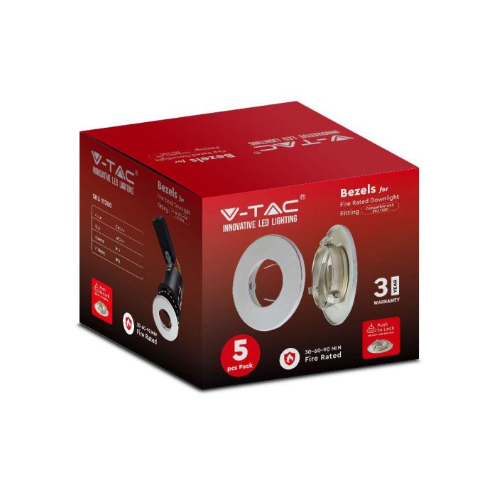 Lámpara empotrada LED - Push and Lock - Accesorios para embellecedor de latas - IP20 - Cromo  - Pack de 5-extra-6.webp