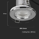 LED PRO Down Light Resistente al fuego - Samsung - IP65 Waterproof - Cromo - 5W- 500 Lumens - 6400K-extra-11.webp